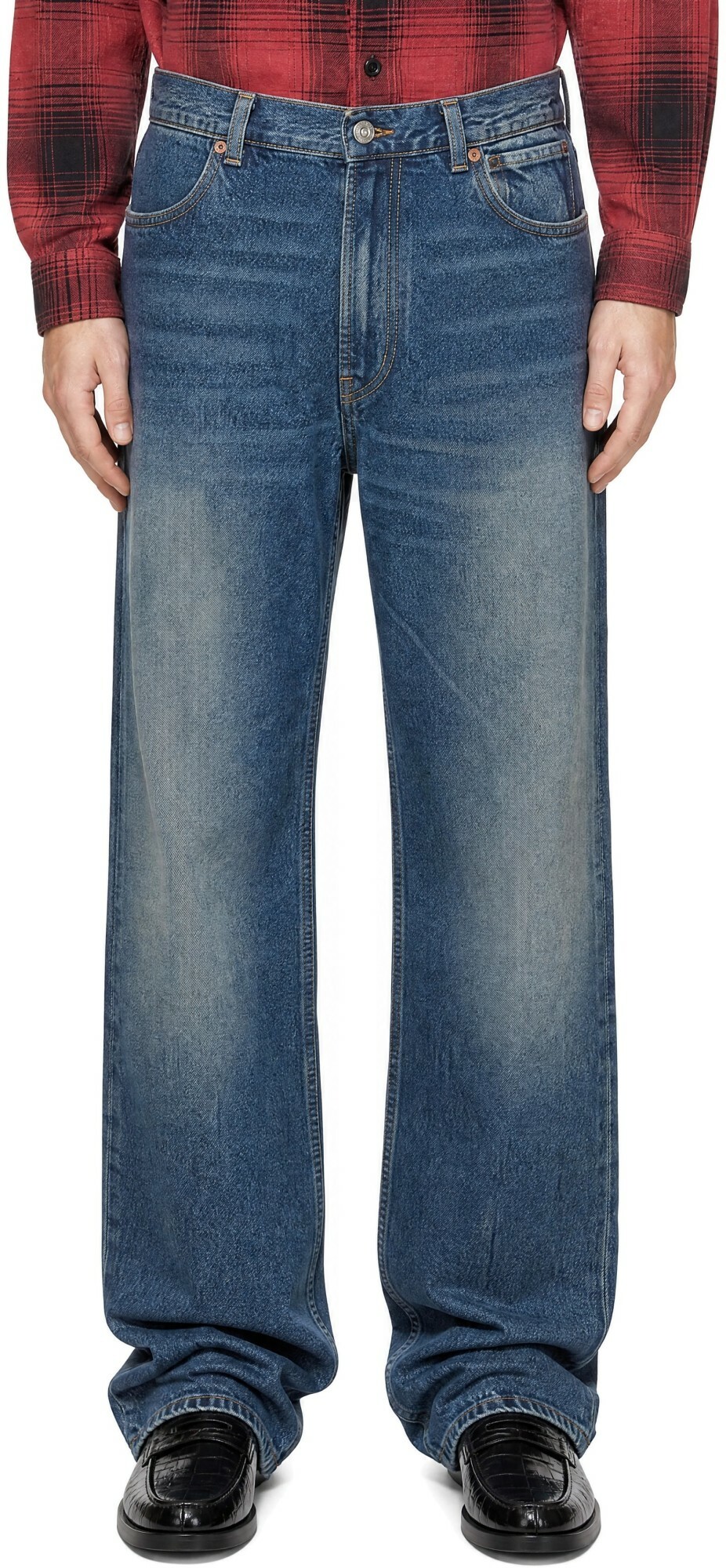 OUR LEGACY Navy Carlson Cut Jeans