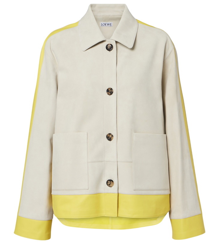 Photo: Loewe Leather-trimmed suede jacket