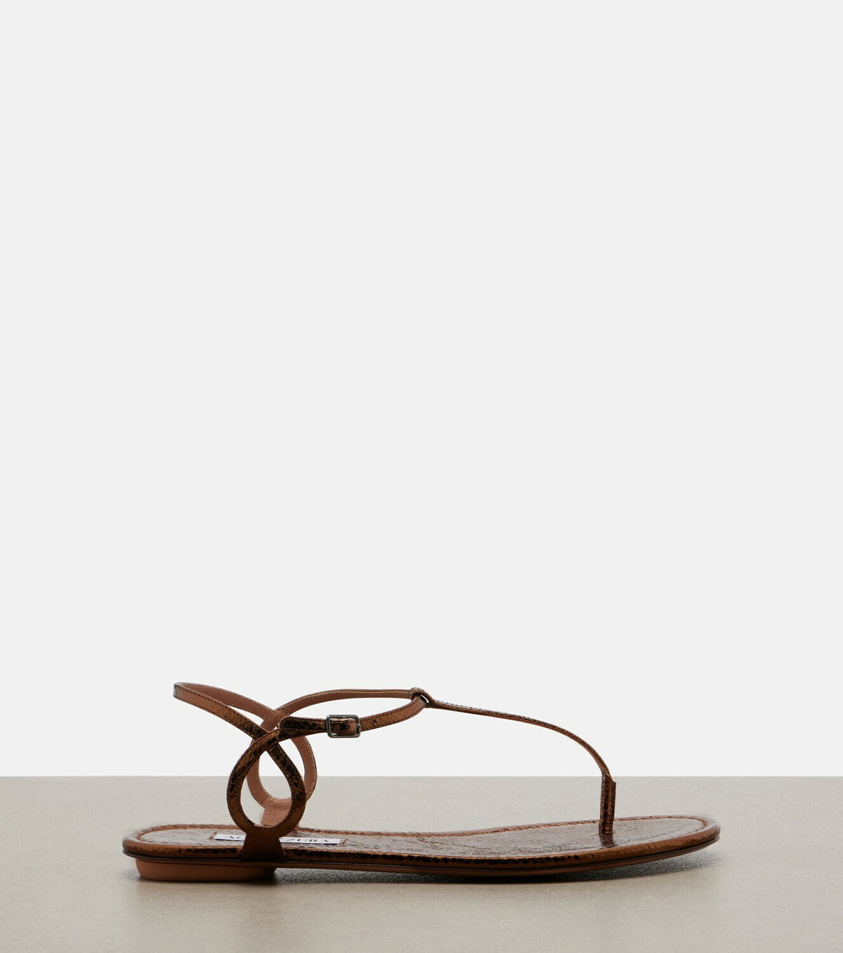 Aquazzura Almost Bare snake-effect leather sandals