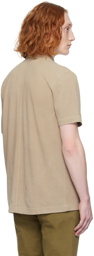 BOSS Beige Flocked Polo