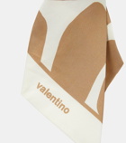 Valentino Printed silk and cotton headscarf