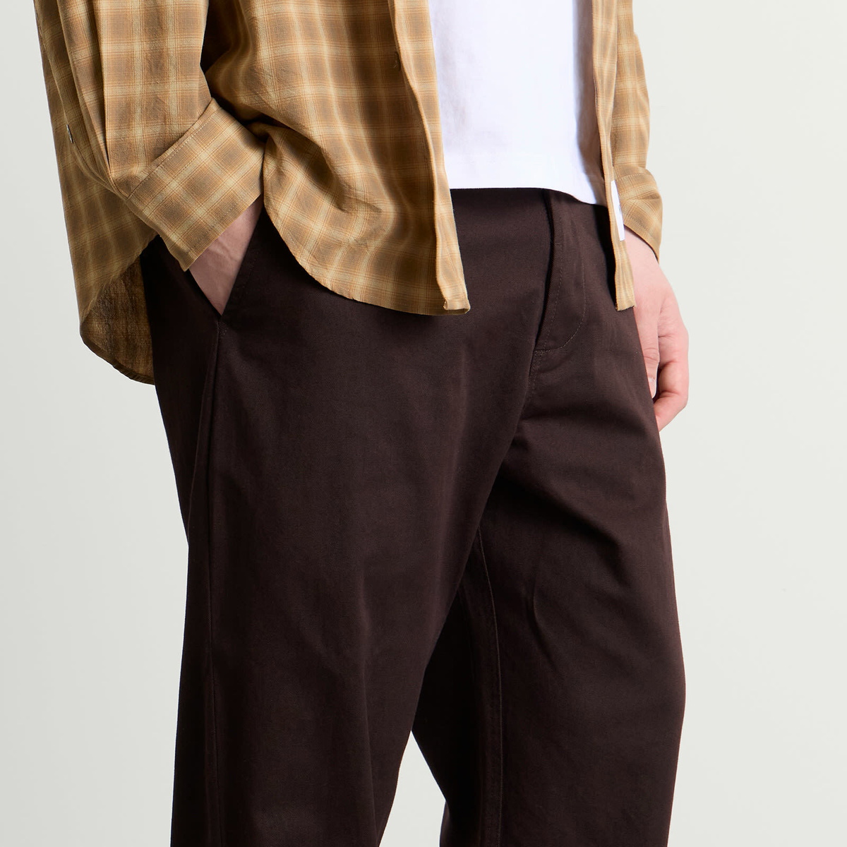Universal Works Men's Twill Military Chino in Brown