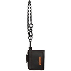 Heron Preston Black Chain Style Zip Wallet