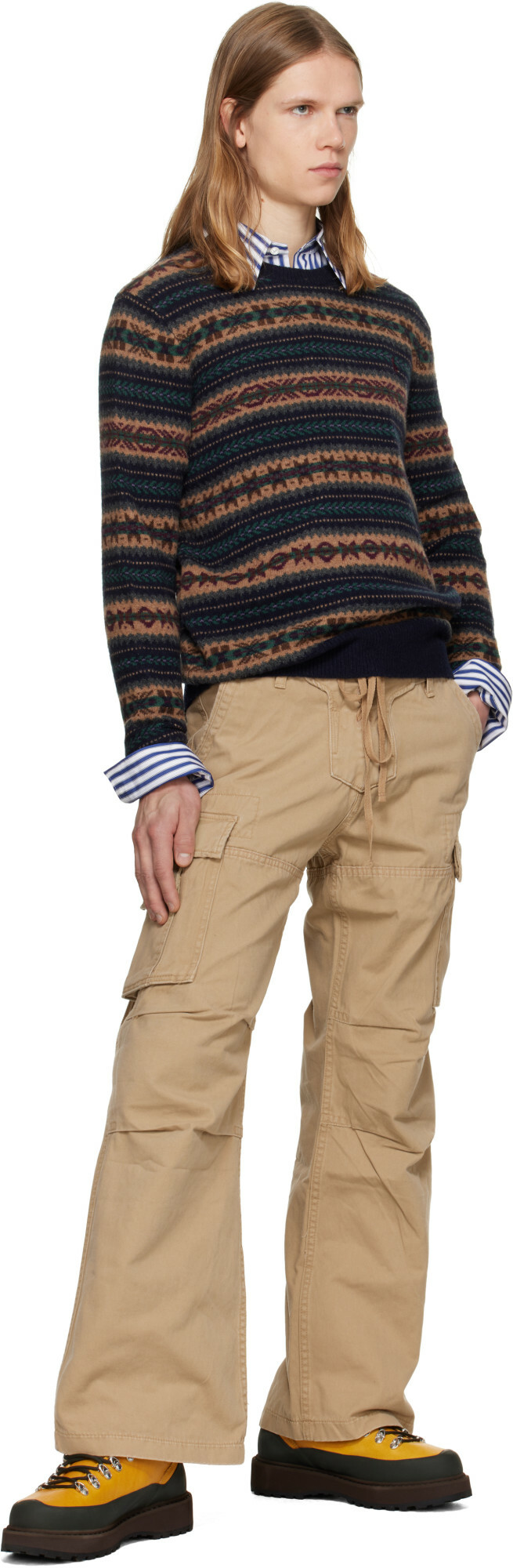 Polo Ralph Lauren Navy Fair Isle Wool Sweater
