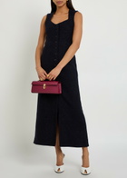 Liberowe Avery Shimmer Tweed Midi Dress Navy