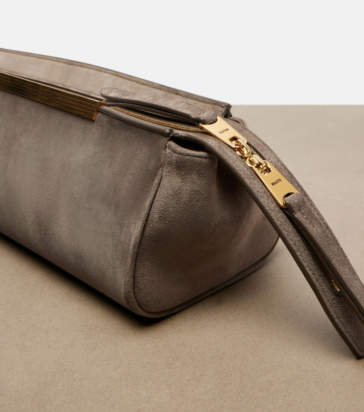 Khaite Donna suede clutch