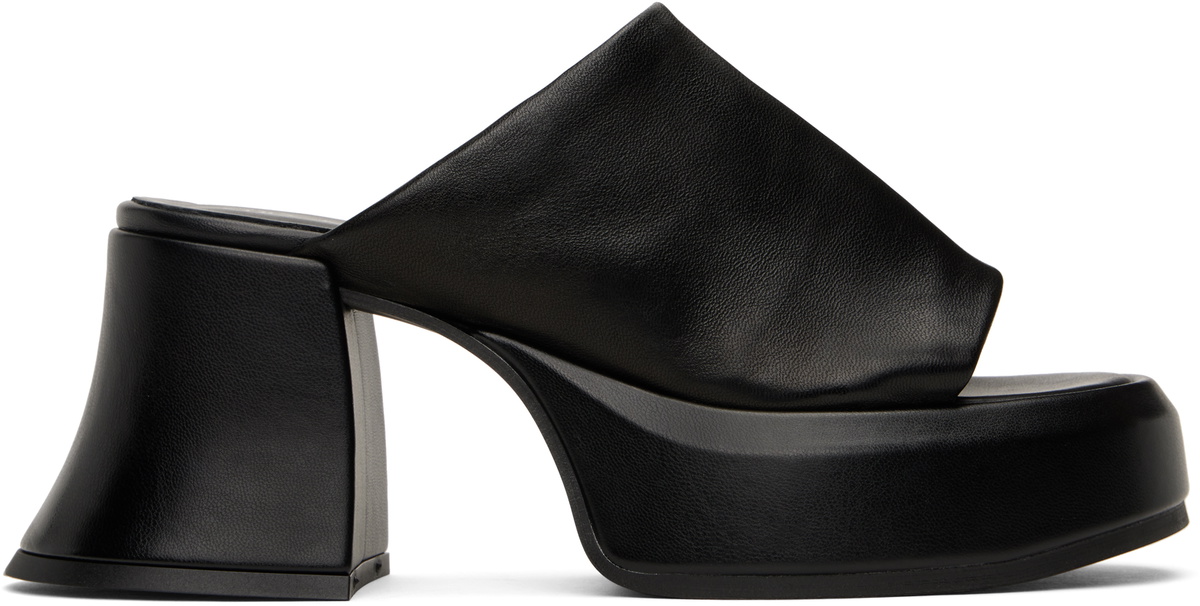 【関税込み】Miista ブラック Joyce ヒールサンダル Miista Black & Orange Joyce Heeled Sandals MIISTA