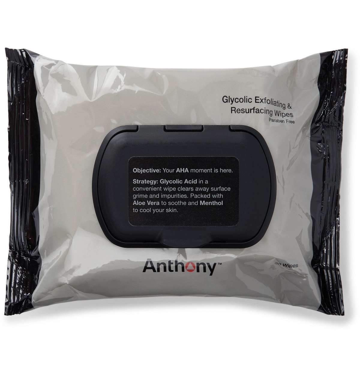Anthony - Glycolic Exfoliating and Resurfacing Wipes, 30 Sheets - Colorless