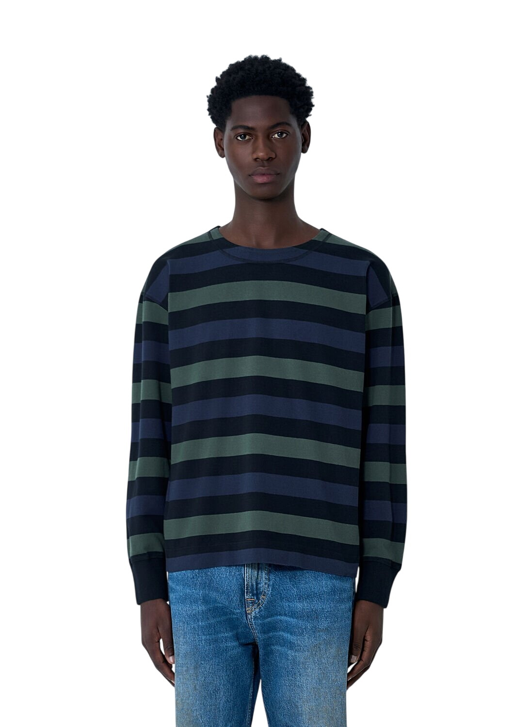 MHL by Margaret Howell Men's Half Zip Pull On Shirt in Grass MHL