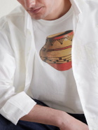 KAPITAL - Printed Cotton-Jersey T-Shirt - White