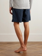 TOM FORD - Pleated Straight-Leg Lyocell Drawstring Shorts - Blue