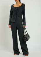 Remain BY Birger Christensen Open Neck Fitted Woven Jacket Black