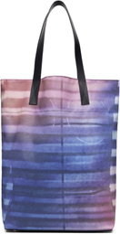 Jean Paul Gaultier Blue Coated Canvas Printed Air Tote