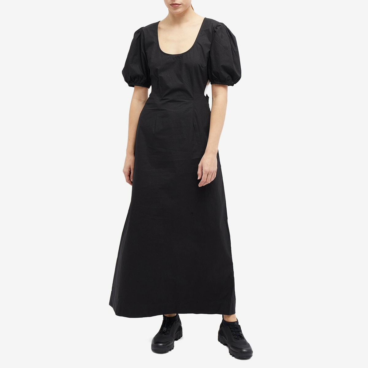 ganni cut out dress Ganni Cotton Poplin Cutout Dress