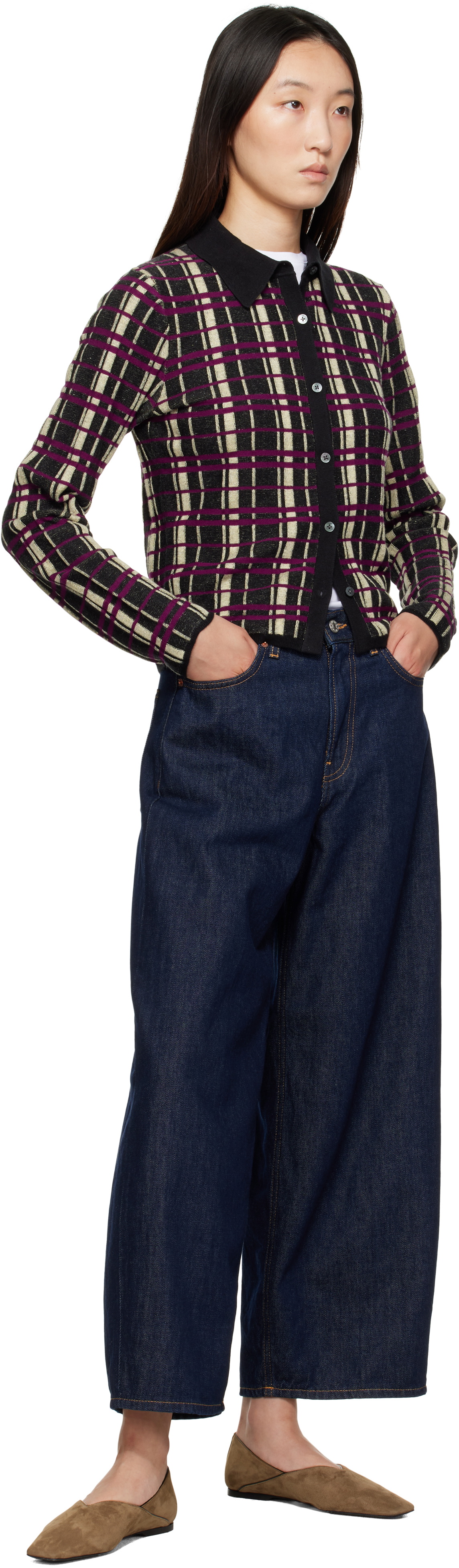 6397 Blue Cropped Roomy Jeans