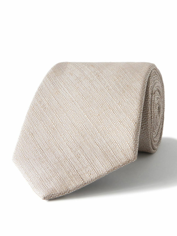 Photo: Loro Piana - Yale 8cm Textured-Linen and Silk-Blend Tie