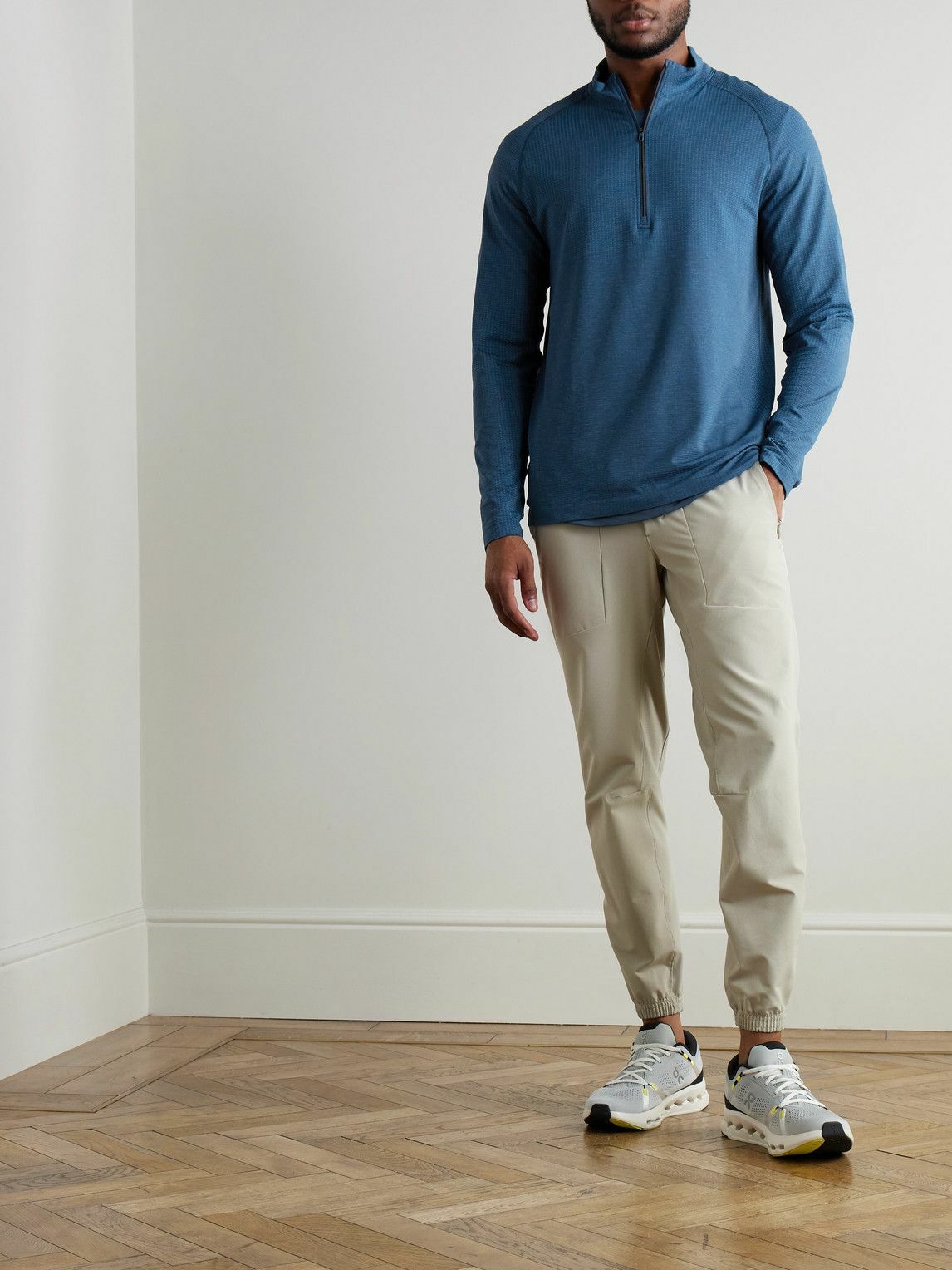 Lululemon - Metal Vent Tech Slim-Fit Stretch-Jersey Half-Zip Top - Blue