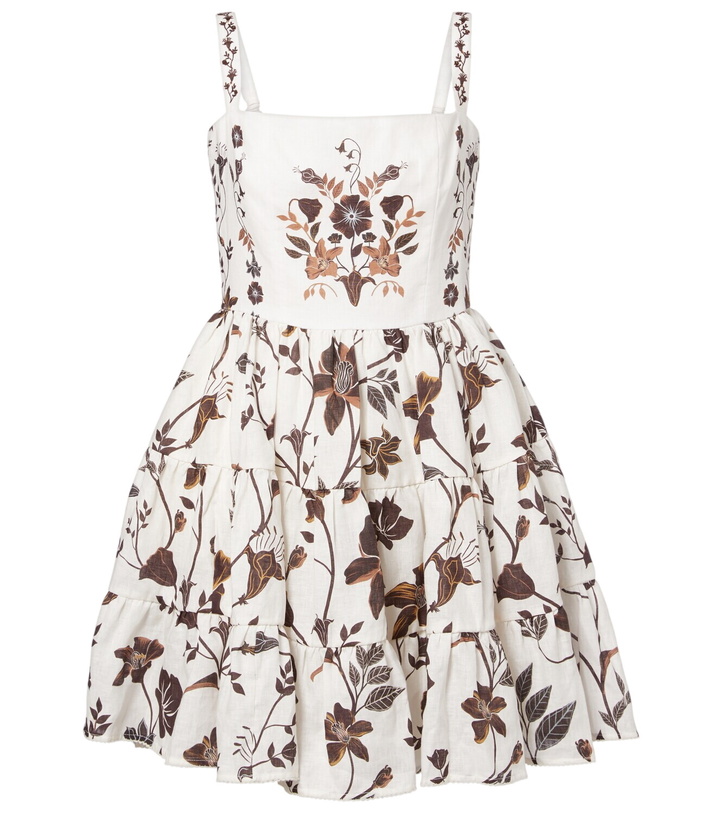 Photo: Agua by Agua Bendita Lima floral linen minidress