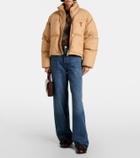 Ami Paris Ami De Cœur technical canvas down jacket