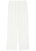 Skims Logo Straight-leg Cotton-blend Sweatpants Off White