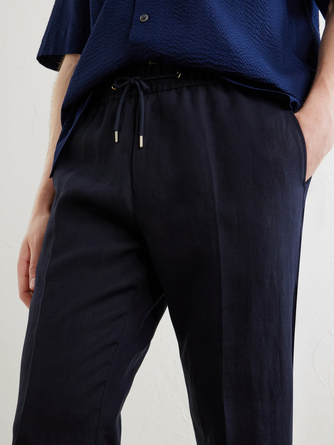 Paul Smith - Straight-Leg Linen Trousers - Blue