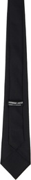 Comme des Garçons Homme Deux Black Silk Herringbone Tie