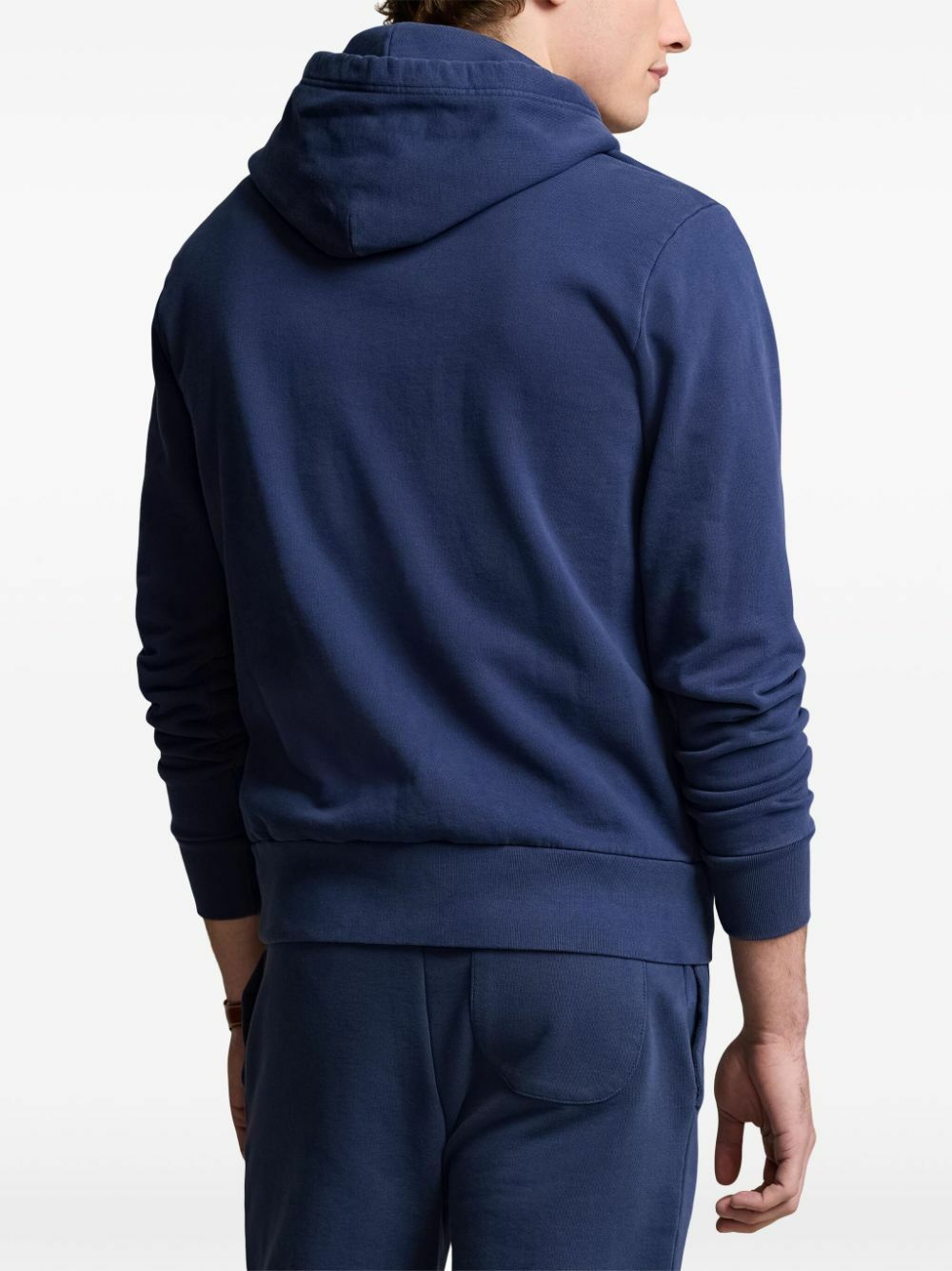 Polo Ralph Lauren Blue Polo Pony-Embroidered Cotton Hoodie