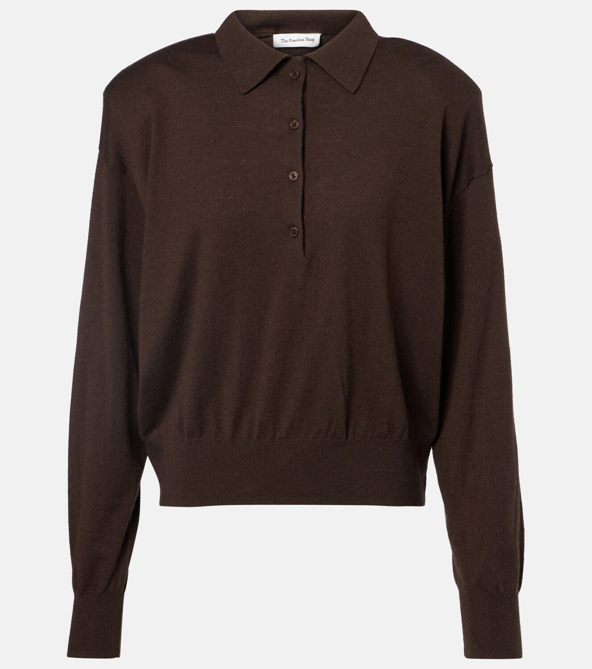 The Frankie Shop Croydon wool-blend polo sweater