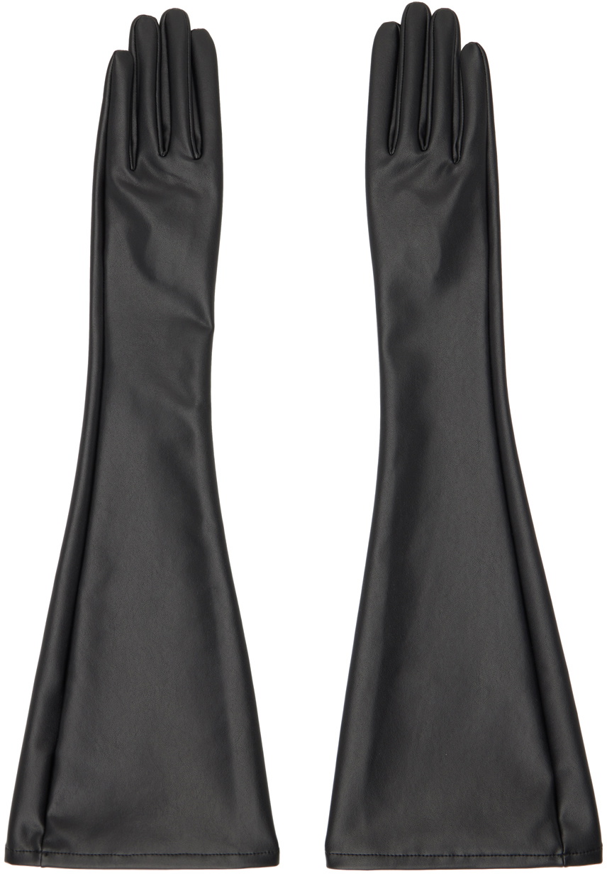 ISSEY MIYAKE Black Straight Seams Gloves