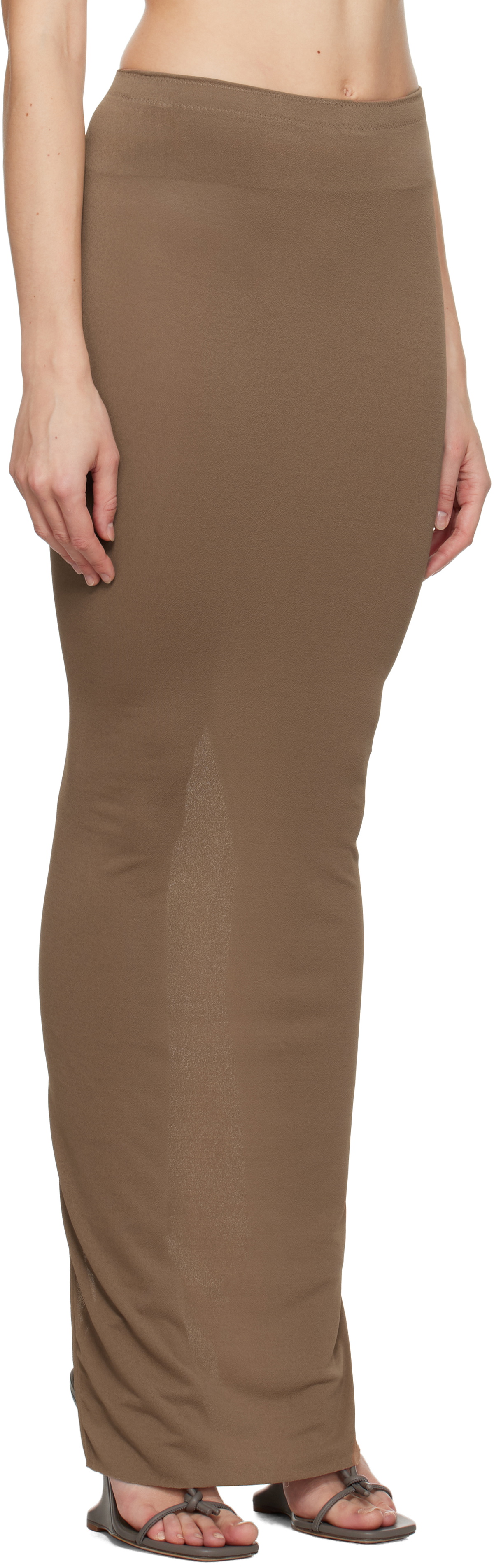 Rick Owens Lilies Tan Porterville Dirt Pillar Maxi Skirt