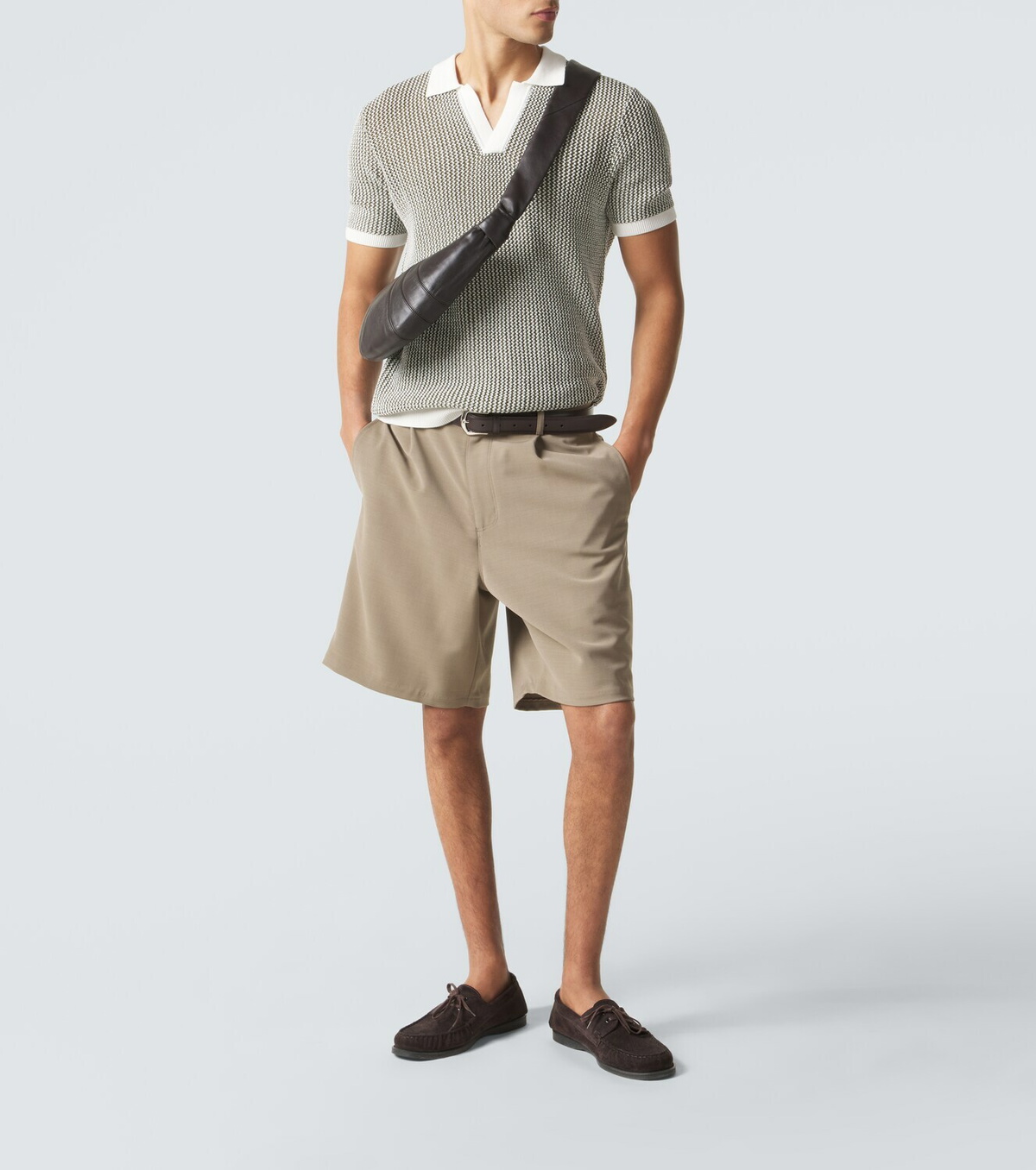 Orlebar Brown Horton crochet cotton polo sweater Orlebar Brown