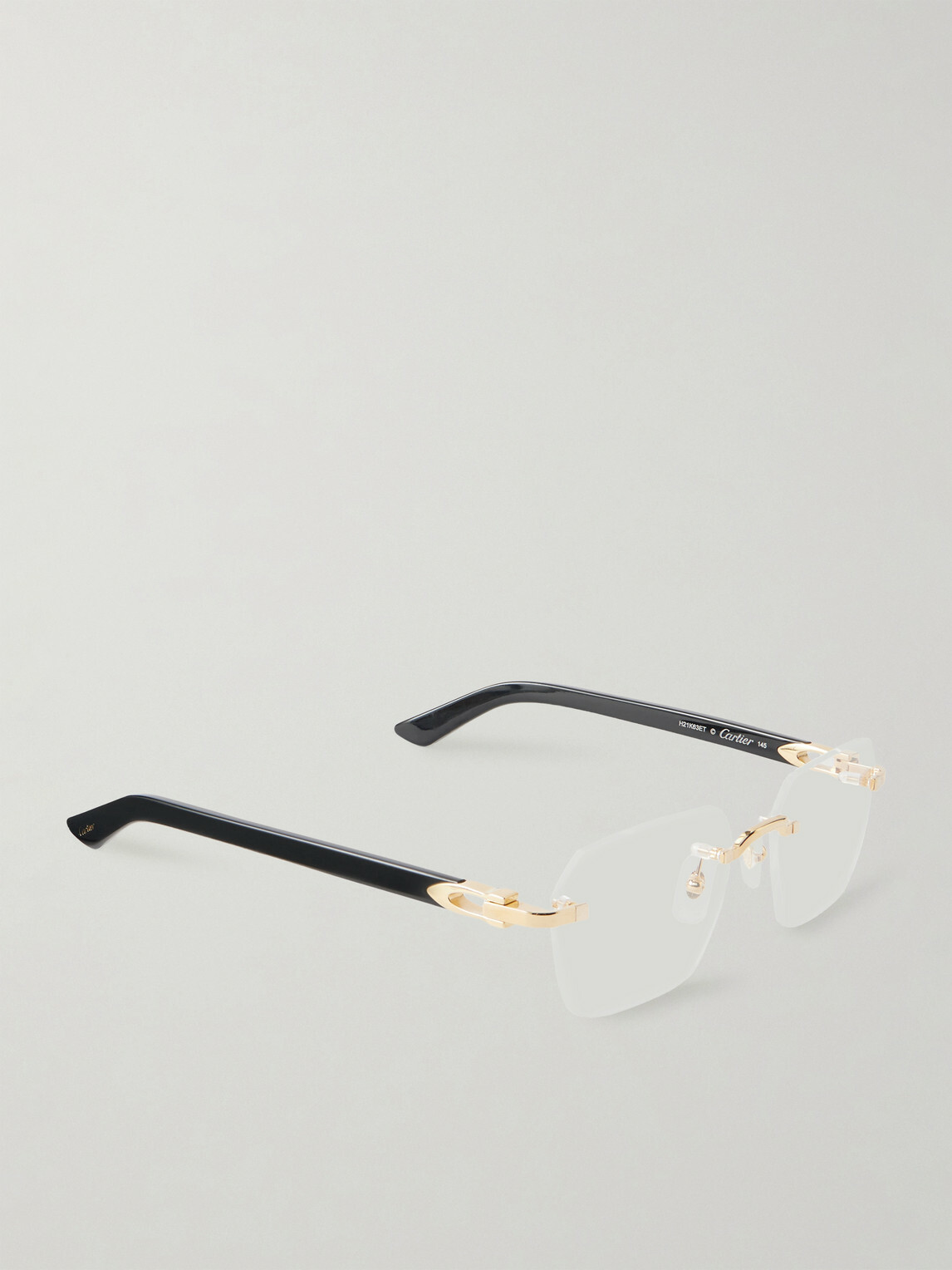 Cartier Eyewear - Motifs de Cartier D-Frame Gold and Silver-Tone Titanium Glasses - Gold