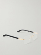 Cartier Eyewear - Motifs de Cartier D-Frame Gold and Silver-Tone Titanium Glasses - Gold