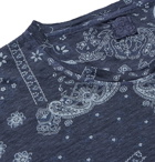 120% - Paisley-Print Cotton-Jersey T-Shirt - Blue
