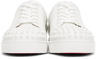 Christian Louboutin White Louis Junior Spikes Low-Top Sneakers