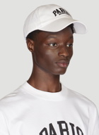 Paris Embroidered Cap in White