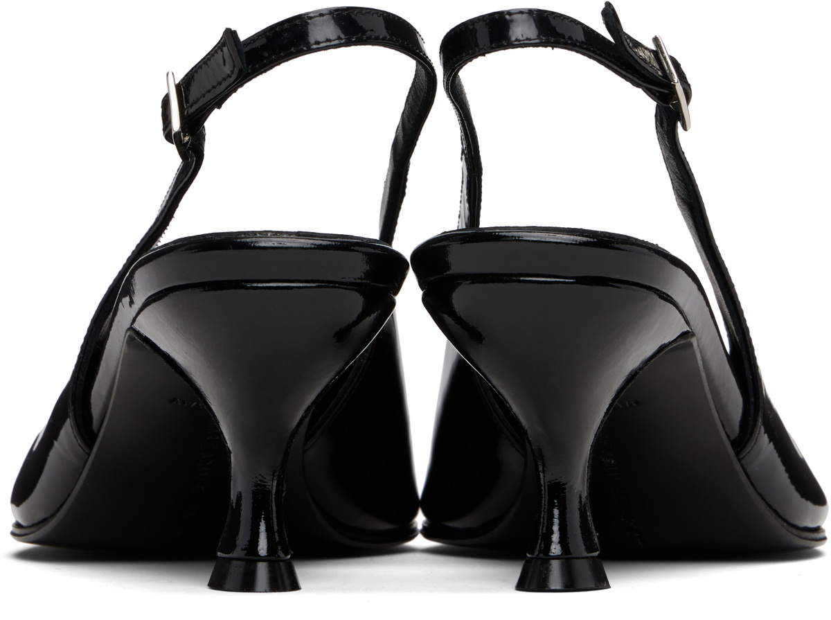 MARIE ADAM-LEENAERDT Black Slingback 40mm heels