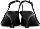 MARIE ADAM-LEENAERDT Black Slingback 40mm heels