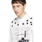 Comme des Garcons Shirt White Basquiat Edition Poplin Print Shirt