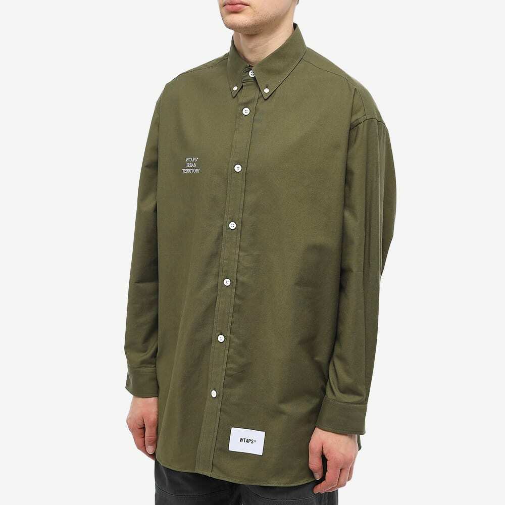 WTAPS Men's BD 01 Oxford Shirt in Olive Drab WTAPS