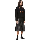 Loewe Black Lambskin Godet Skirt