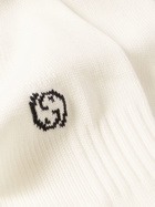 GUCCI - Logo-Intarsia Cotton-Blend Socks - White