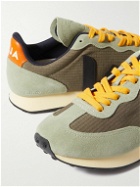 Veja - Rio Branco Leather-Trimmed Alveomesh and Suede Sneakers - Green