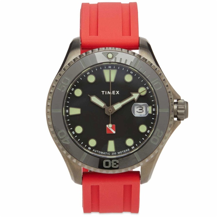 Photo: Timex Deep Water Tiburón 200m Automatic Watch in Red
