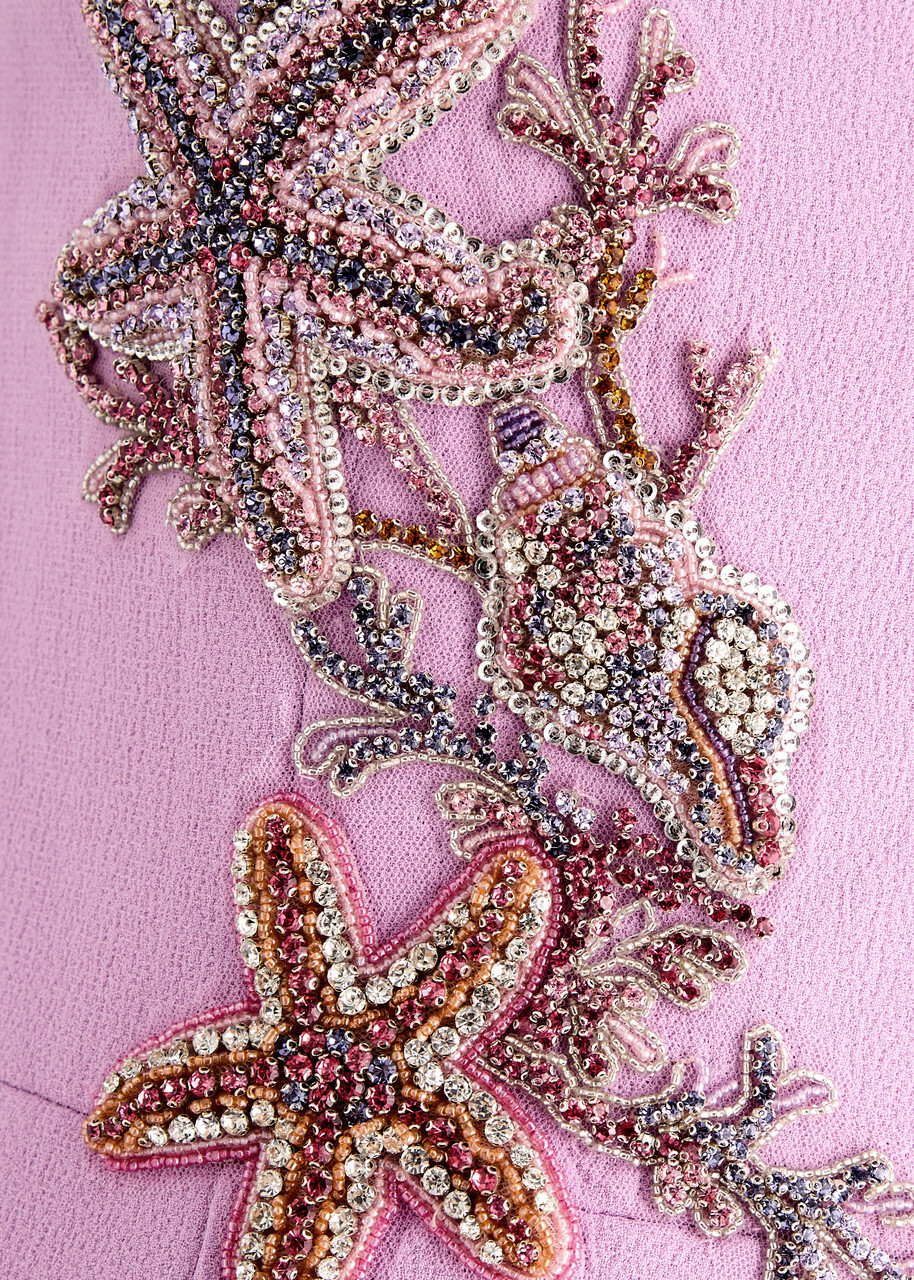 新作【Rebecca Vallance】Chantara crystal-corset dress Chantara crystal-embellished corset dress in purple