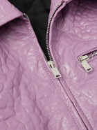 Jil Sander - Pebble-Grain Leather Jacket - Purple