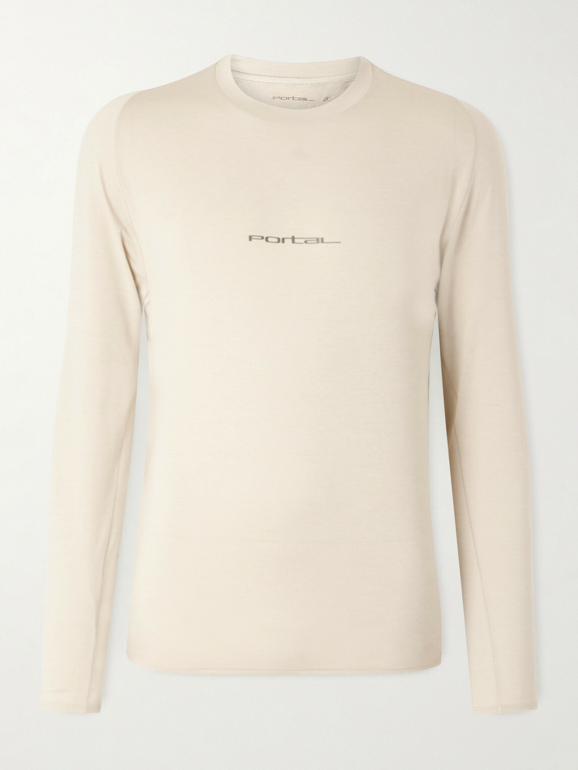 Portal - Lateral Peak Logo-Print Recycled-Jersey T-Shirt - Neutrals