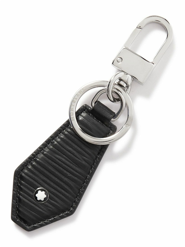 Photo: Montblanc - Meisterstück 4810 Textured-Leather and Silver-Tone Key Fob