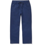 Barena - Tapered Cotton-Twill Drawstring Trousers - Blue