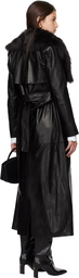 Nour Hammour Brown Dakota Leather Coat